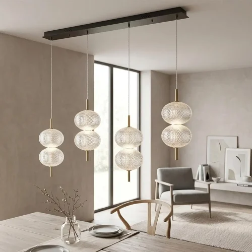 CANDEEIRO DE TETO LED 4 LUZES 24W REGULÁVEL AMBARINA