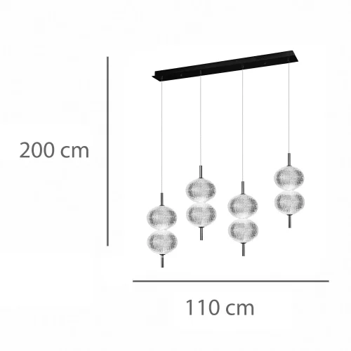 CANDEEIRO DE TETO LED 4 LUZES 24W REGULÁVEL AMBARINA