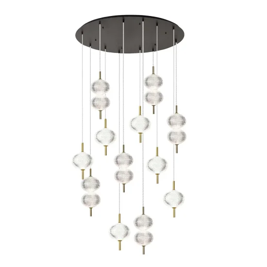 CANDEEIRO DE TETO LED 12 LUZES 72W REGULÁVEL AMBARINA 2