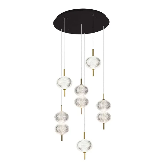 CANDEEIRO DE TETO LED 6 LUZES 36W REGULÁVEL AMBARINA 2
