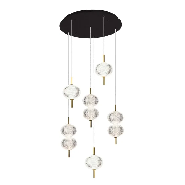 CANDEEIRO DE TETO LED 6 LUZES 36W REGULÁVEL AMBARINA
