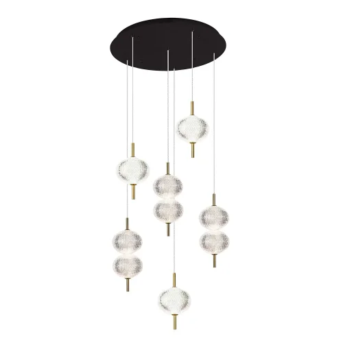 CANDEEIRO DE TETO LED 6 LUZES 36W REGULÁVEL AMBARINA