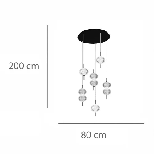 CANDEEIRO DE TETO LED 6 LUZES 36W REGULÁVEL AMBARINA