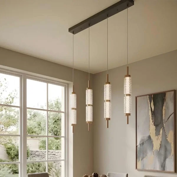 CANDEEIRO DE TETO LED 4 LUZES 32W REGULÁVEL VIOLETA