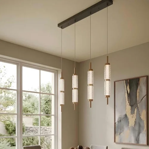 CANDEEIRO DE TETO LED 4 LUZES 32W REGULÁVEL VIOLETA