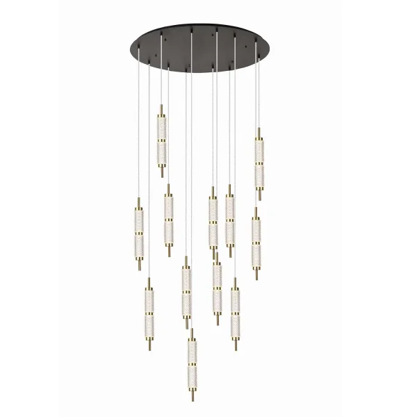 CANDEEIRO DE TETO LED 12 LUZES 96W REGULÁVEL VIOLETA