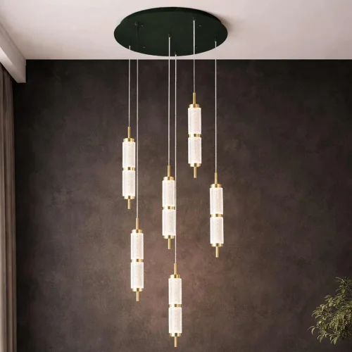 CANDEEIRO DE TETO LED 6 LUZES 48W REGULÁVEL VIOLETA