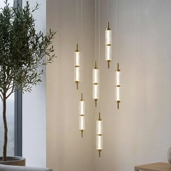 CANDEEIRO DE TETO LED 6 LUZES 48W REGULÁVEL VIOLETA