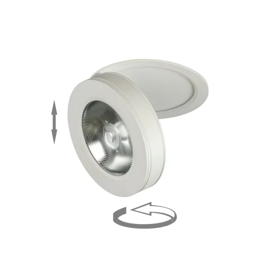 HOLOFOTE REBAIXADO BASCULANTE 10W 4000K BRANCO 2