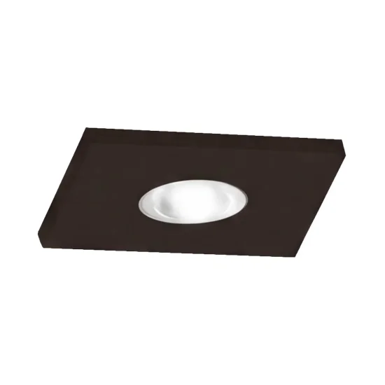 MINI HOLOFOTE REBAIXADO LED INTEGRADO 3W 3000K PRETO QUADRADO