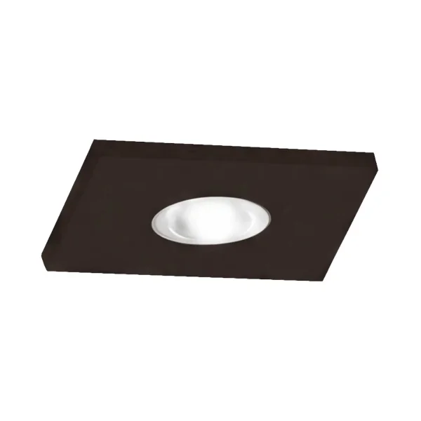 MINI HOLOFOTE REBAIXADO LED INTEGRADO 3W 3000K PRETO QUADRADO