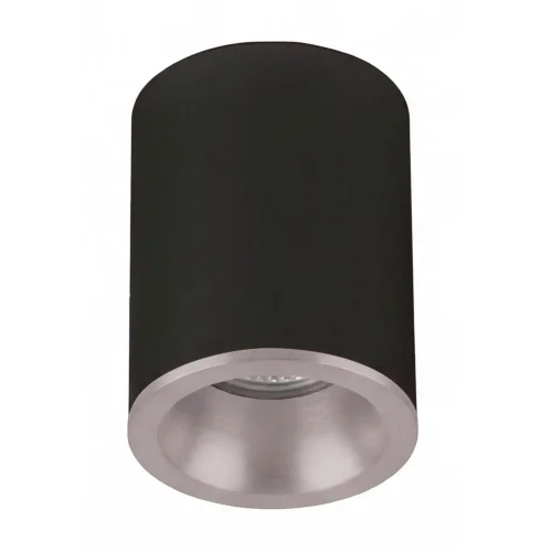 HOLOFOTE DE SUPERFÍCIE FIXO PRETO PRATA GU10 REDONDO IP65