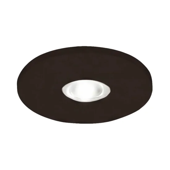 MINI HOLOFOTE REBAIXADO LED INTEGRADO 3W 3000K PRETO REDONDO