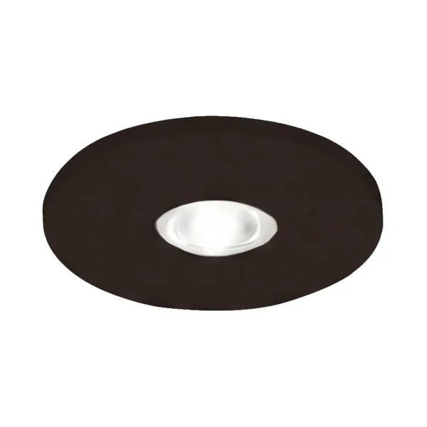 MINI HOLOFOTE REBAIXADO LED INTEGRADO 3W 3000K PRETO REDONDO