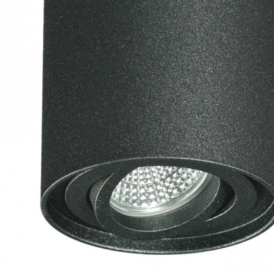 HOLOFOTE DE SUPERFÍCIE BASCULANTE CINZENTO METALIZADO GU10 REDONDO IP20 2