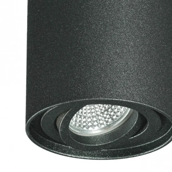 HOLOFOTE DE SUPERFÍCIE BASCULANTE CINZENTO METALIZADO GU10 REDONDO IP20