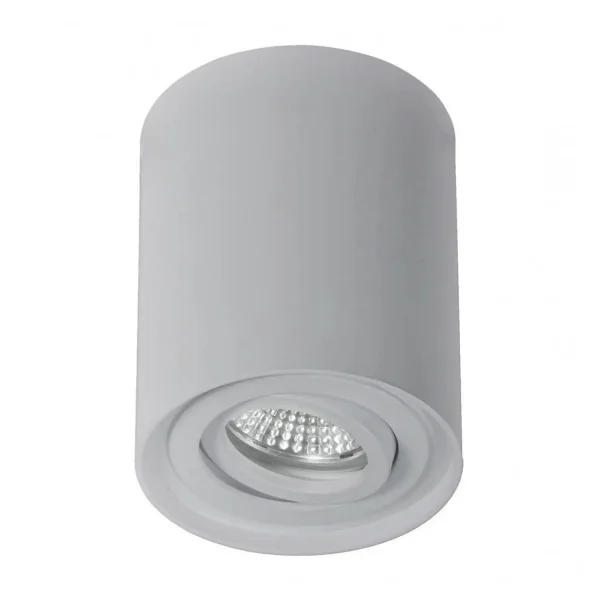 HOLOFOTE DE SUPERFÍCIE BASCULANTE PRATA GU10 REDONDO IP20