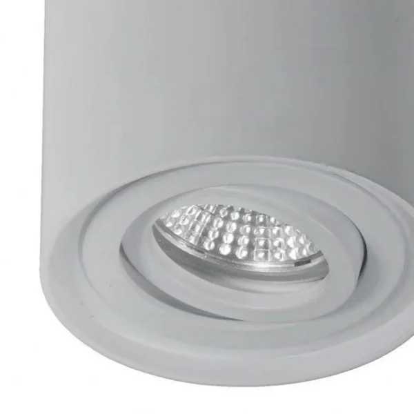 HOLOFOTE DE SUPERFÍCIE BASCULANTE PRATA GU10 REDONDO IP20