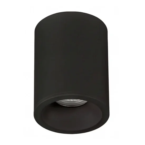 HOLOFOTE DE SUPERFÍCIE FIXO PRETO GU10 REDONDO IP65