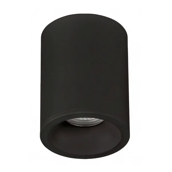 HOLOFOTE DE SUPERFÍCIE FIXO PRETO GU10 REDONDO IP65