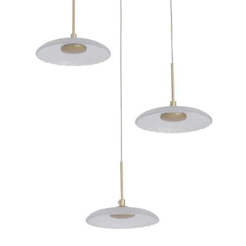 CANDEEIRO DE TETO LED 3 LUZES 20W REGULÁVEL DOURADO SORIN