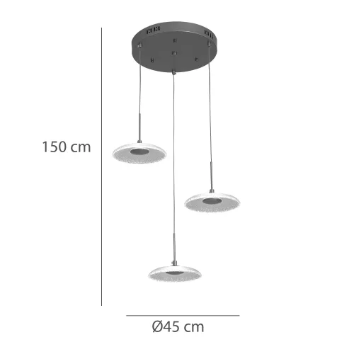 CANDEEIRO DE TETO LED 3 LUZES 20W REGULÁVEL DOURADO SORIN