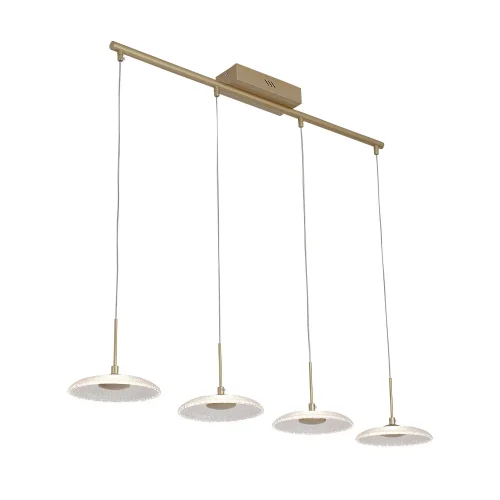 CANDEEIRO DE TETO LED 4 LUZES 25W REGULÁVEL DOURADO SORIN