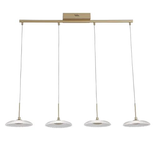 CANDEEIRO DE TETO LED 4 LUZES 25W REGULÁVEL DOURADO SORIN
