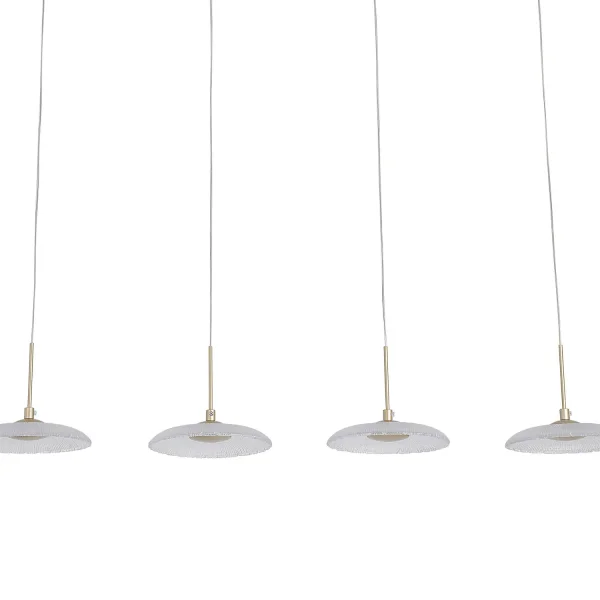 CANDEEIRO DE TETO LED 4 LUZES 25W REGULÁVEL DOURADO SORIN