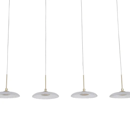 CANDEEIRO DE TETO LED 4 LUZES 25W REGULÁVEL DOURADO SORIN