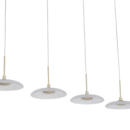 CANDEEIRO DE TETO LED 4 LUZES 25W REGULÁVEL DOURADO SORIN