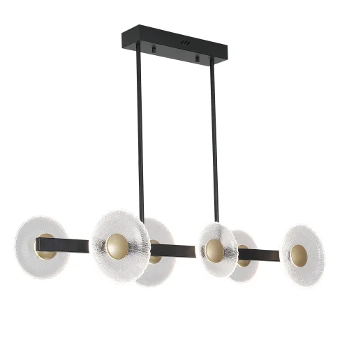 CANDEEIRO DE TETO LED 6 LUZES 41W REGULÁVEL PRETO SORIN