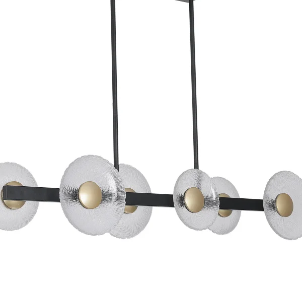 CANDEEIRO DE TETO LED 6 LUZES 41W REGULÁVEL PRETO SORIN