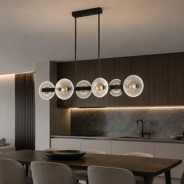 CANDEEIRO DE TETO LED 6 LUZES 41W REGULÁVEL PRETO SORIN