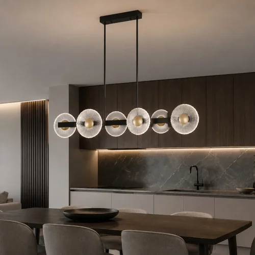 CANDEEIRO DE TETO LED 6 LUZES 41W REGULÁVEL PRETO SORIN