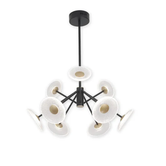 CANDEEIRO DE TETO LED 9 LUZES 60W REGULÁVEL PRETO SORIN 2