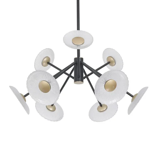 CANDEEIRO DE TETO LED 9 LUZES 60W REGULÁVEL PRETO SORIN