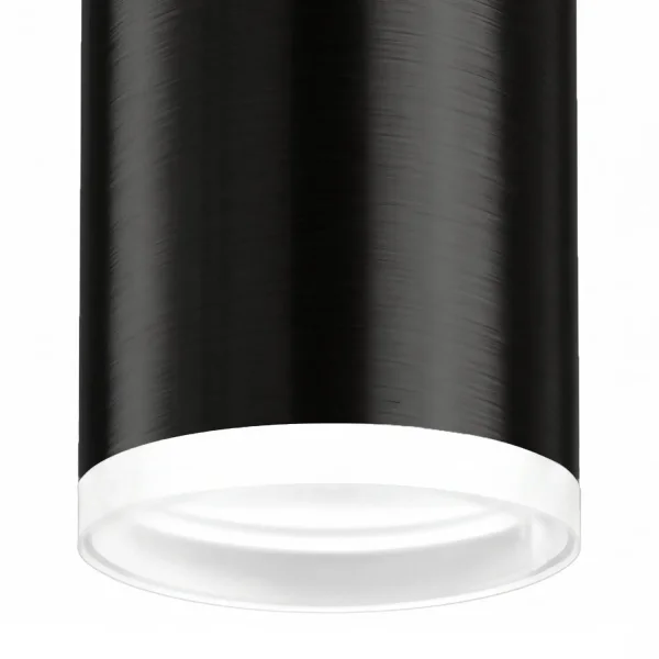 HOLOFOTE DE SUPERFÍCIE PRETO GU10 CILINDRO IP20