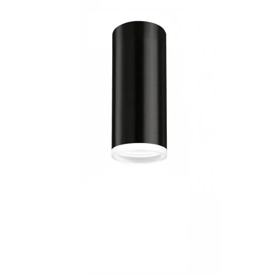FOCO DE SUPERFÍCIE CILÍNDRICO PRETO GU10 16,5 CM C/ARO
