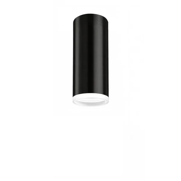 FOCO DE SUPERFÍCIE CILÍNDRICO PRETO GU10 16,5 CM C/ARO