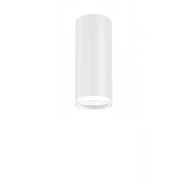FOCO DE SUPERFÍCIE CILÍNDRICO BRANCO GU10 16,5 CM COM ARO