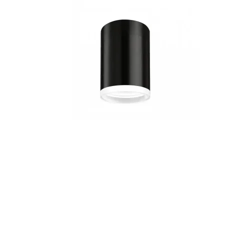 FOCO DE SUPERFÍCIE CILÍNDRICO PRETO GU10 8 CM COM ARO