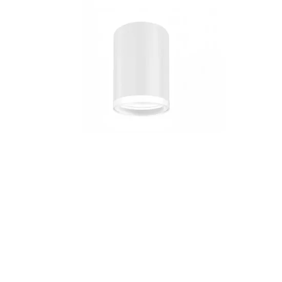 FOCO DE SUPERFÍCIE CILÍNDRICO BRANCO GU10 8 CM COM ARO