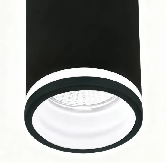 FOCO DE SUPERFÍCIE COM DIFUSOR Ø6CM GU10 PRETO 2