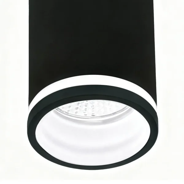 FOCO DE SUPERFÍCIE COM DIFUSOR Ø6CM GU10 PRETO