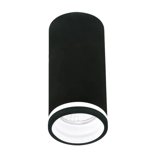 FOCO DE SUPERFÍCIE COM DIFUSOR Ø6CM GU10 PRETO