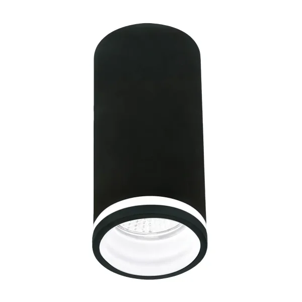 FOCO DE SUPERFÍCIE COM DIFUSOR Ø6CM GU10 PRETO