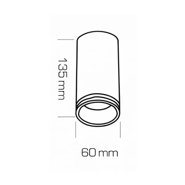 FOCO DE SUPERFÍCIE COM DIFUSOR Ø6CM GU10 PRETO