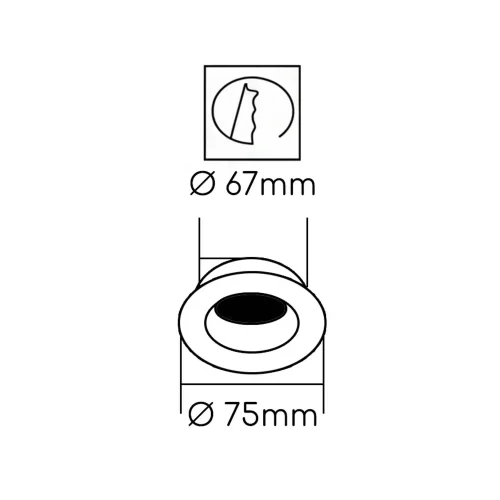 FOCO EMBUTIDO FIXO Ø9CM EM ALUMÍNIO BRANCO GU10