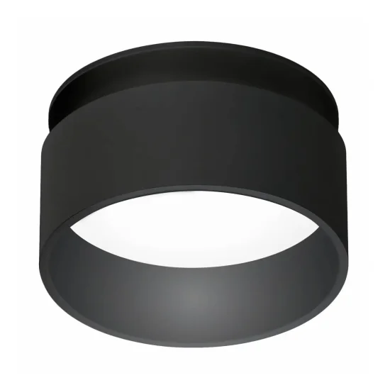 FOCO EMBUTIDO COM RETROILUMINAÇÃO Ø8CM PRETO IP44